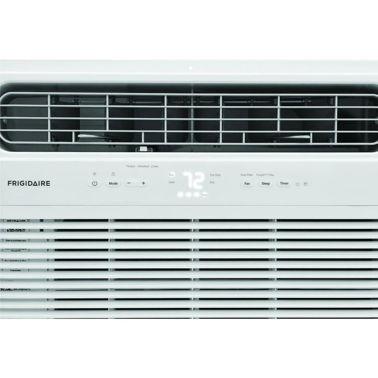 12,000 BTU Smart Window Air Conditioner with Wi-Fi and Remote in White