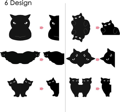 Yasest Magnetic Bookmarks - 6 Pieces Assorted Cute Book Markers Clip Set for Women Teachers Students Book Lovers Reading, for School Office Home Supplies, Kawaii Cat Magnet Page Markers