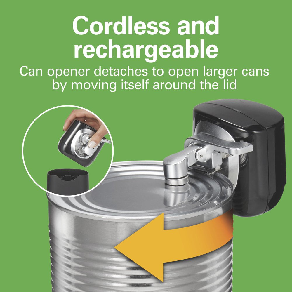 Flexcut Electric Can Opener, Cordless, Black with Chrome Accents, Model 76611