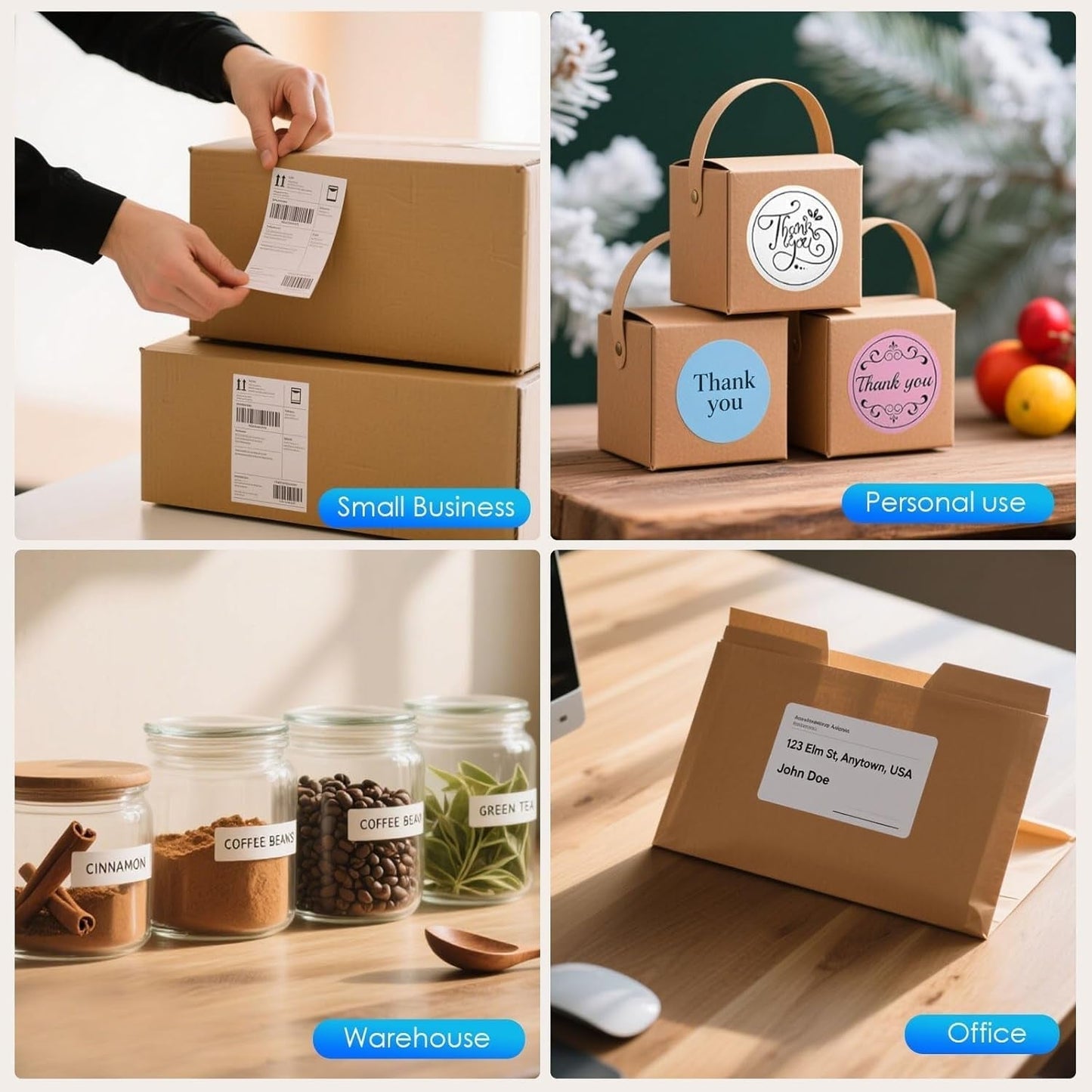 Shipping Label Printer,4X6 Thermal Label Printer for Small Business & Office Package,Compatible with Android, Ios, Windows and Mac, Widely Used for Amazon,Ups,Etsy,Usps