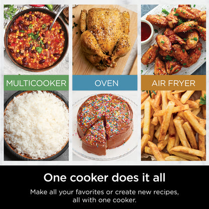 Combi All-In-One Multi-Cooker, 14-In-1 Functions, Oven, Air Fryer, Bake, Slow Cook, 3 Accessories, Stainless Steel