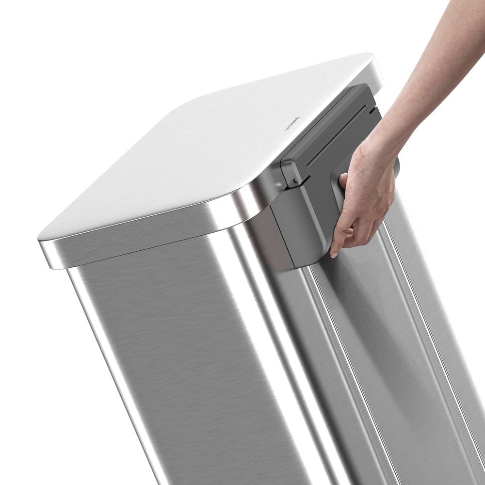 20 Gallon Trash Can, Stainless Steel Step on Kitchen Trash Can, Stainless Steel