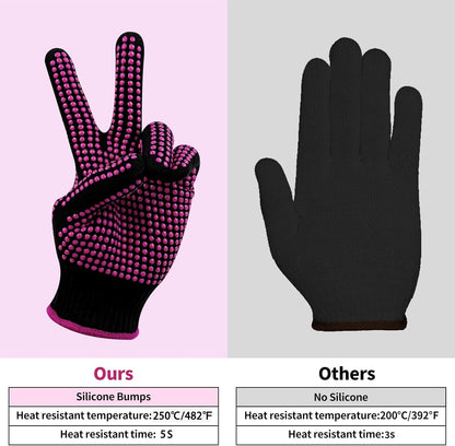 Heat Resistant Gloves for Sublimation - 2Pcs Heat Gloves for Sublimation with Silicone Bumps, Heat Resistant Work Gloves for Women, Universal Fit Size 9.44 * 5.9In