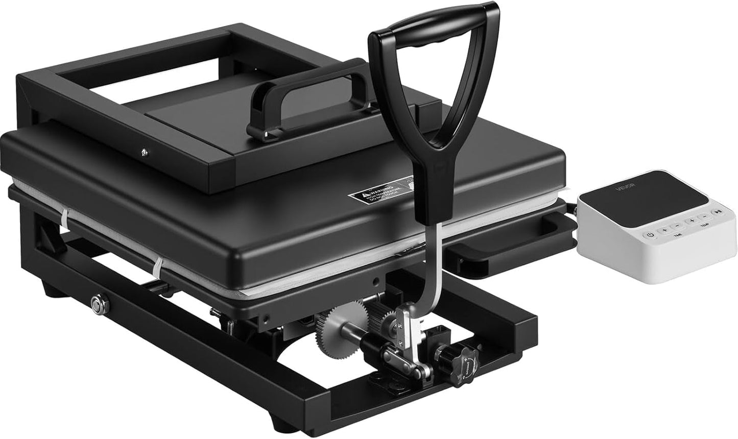 Hybrid Heat Press, 15 X 15 Inch, 8-In-1 Multifunction, Heat up Fast and Even, All-New Patented Design, Easy to Control, Sublimation Press Machine for T-Shirts/Mugs/Tumblers/Caps/Plates, Black