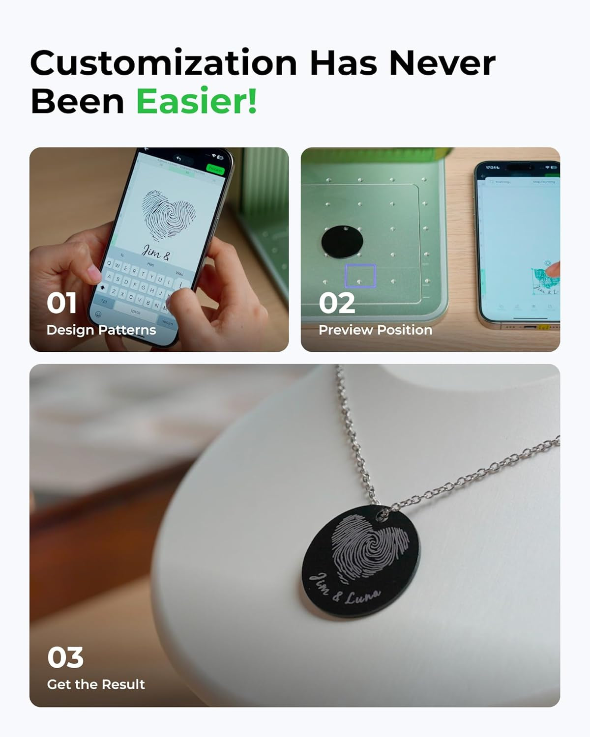 F1 Lite Laser Engraver, 4000Mm/S Lightning Speed Portable Laser Engraving Machine, Ultra HD Engraver for Wood, Leather, Acrylic, Glass, and More