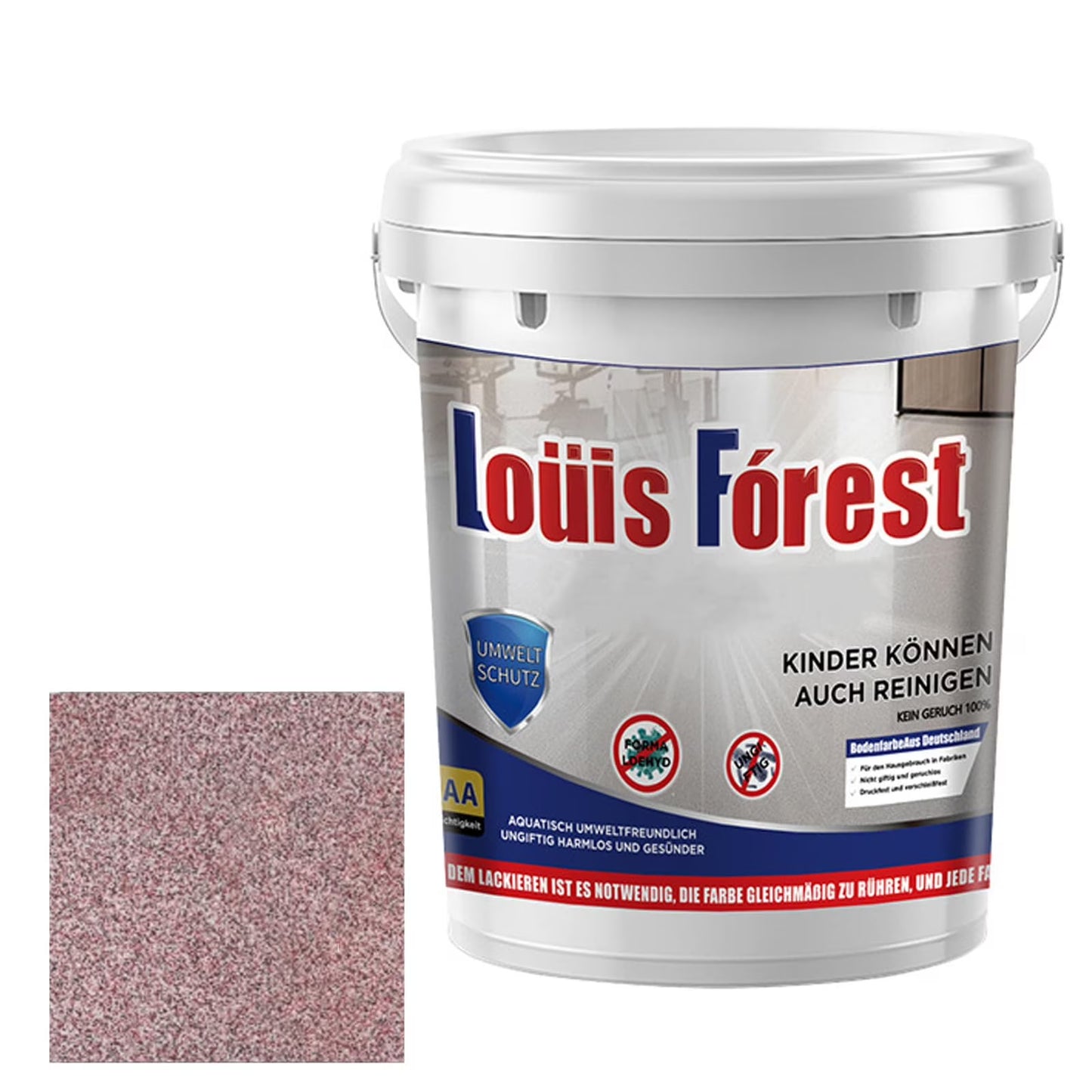 High-Gloss Marble Effect Epoxy Floor Coating, Louis Forest Epoxy Floor Paint, Garage Floor Paint, Waterproof Water-Based Epoxy Floor Paint