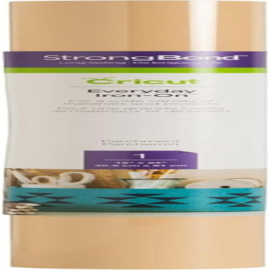 Cricut Everyday Iron on - Parchment, 2Ft Roll (12"X24") - HTV Heat Transfer Vinyl for Shirts, Apparel, Hats & More - Compatible with Maker & Explore Machines