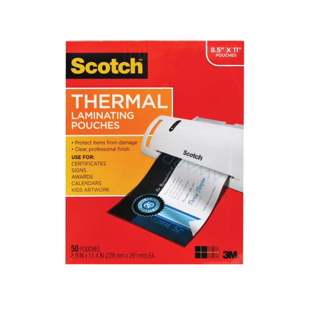 Scotch™ Thermal Laminating Pouches 50 Pieces, 8.5'' X 11''