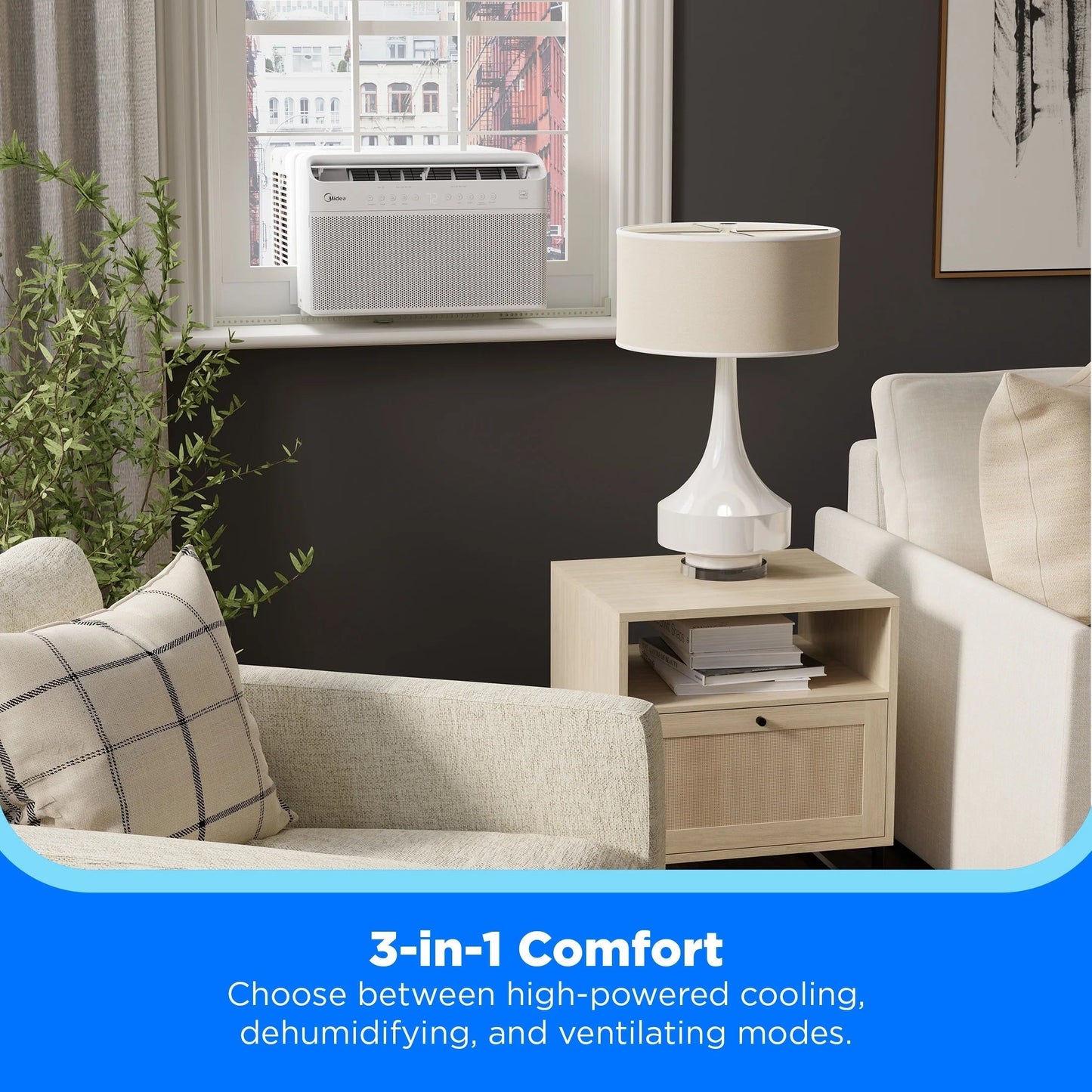 8,000 BTU Smart Inverter U-Shaped Window Air Conditioner, MAW08W1QWT-T, Updated