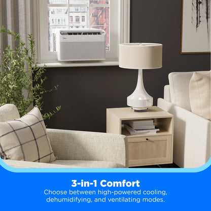 8,000 BTU Smart Inverter U-Shaped Window Air Conditioner, MAW08W1QWT-T, Updated