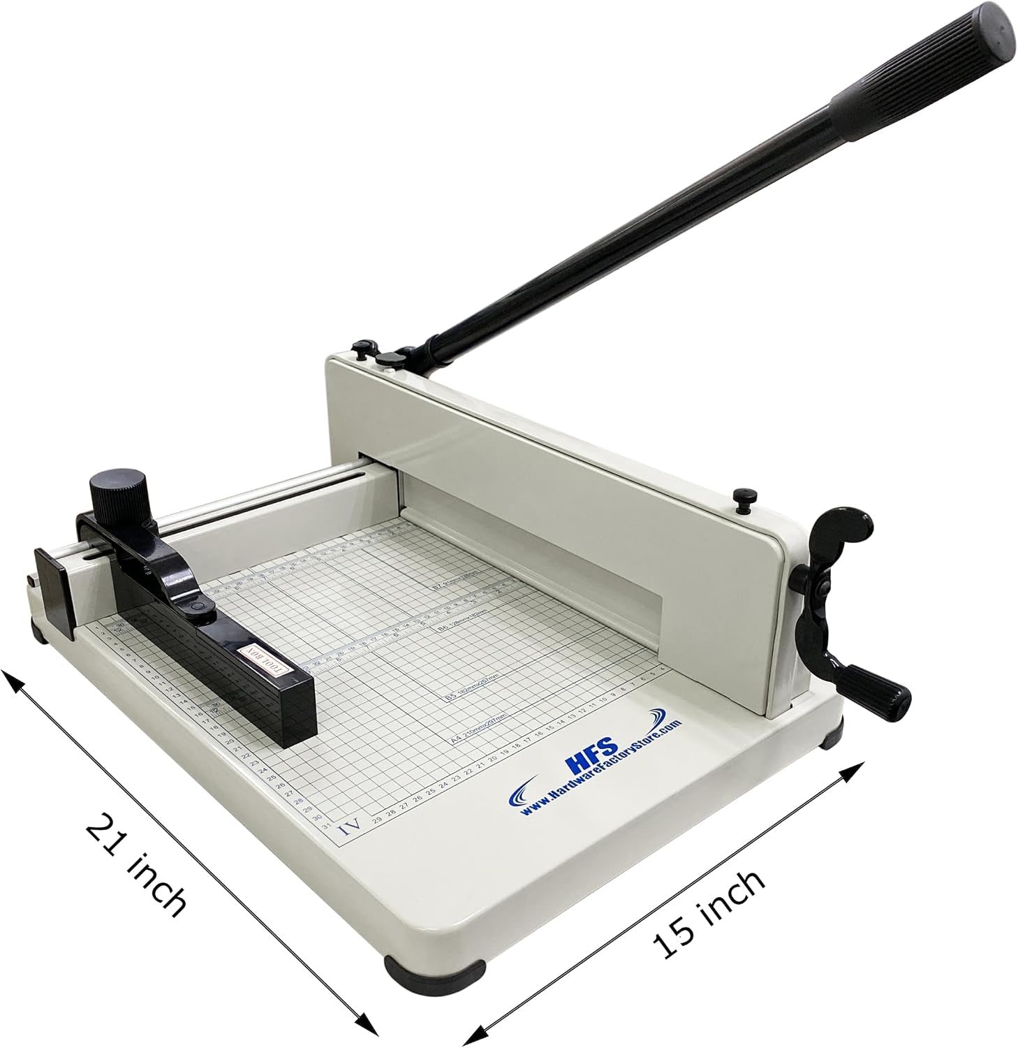 HFS(R) Heavy Duty Guillotine Paper Cutter 400 Sheet Capacity | Solid Steel Construction (A4-12'' Paper Cutter)