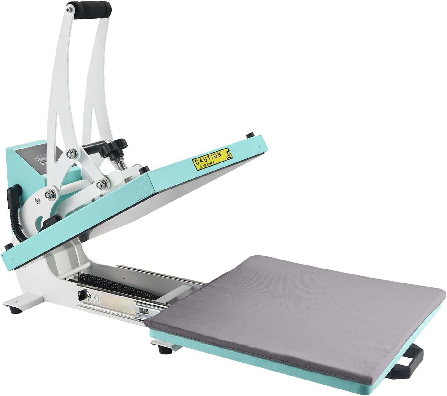 Colorsub 15X15 Heat Press for T-Shirt with Slide Out Drawer, Sublimation Heat Press Machine, Teal