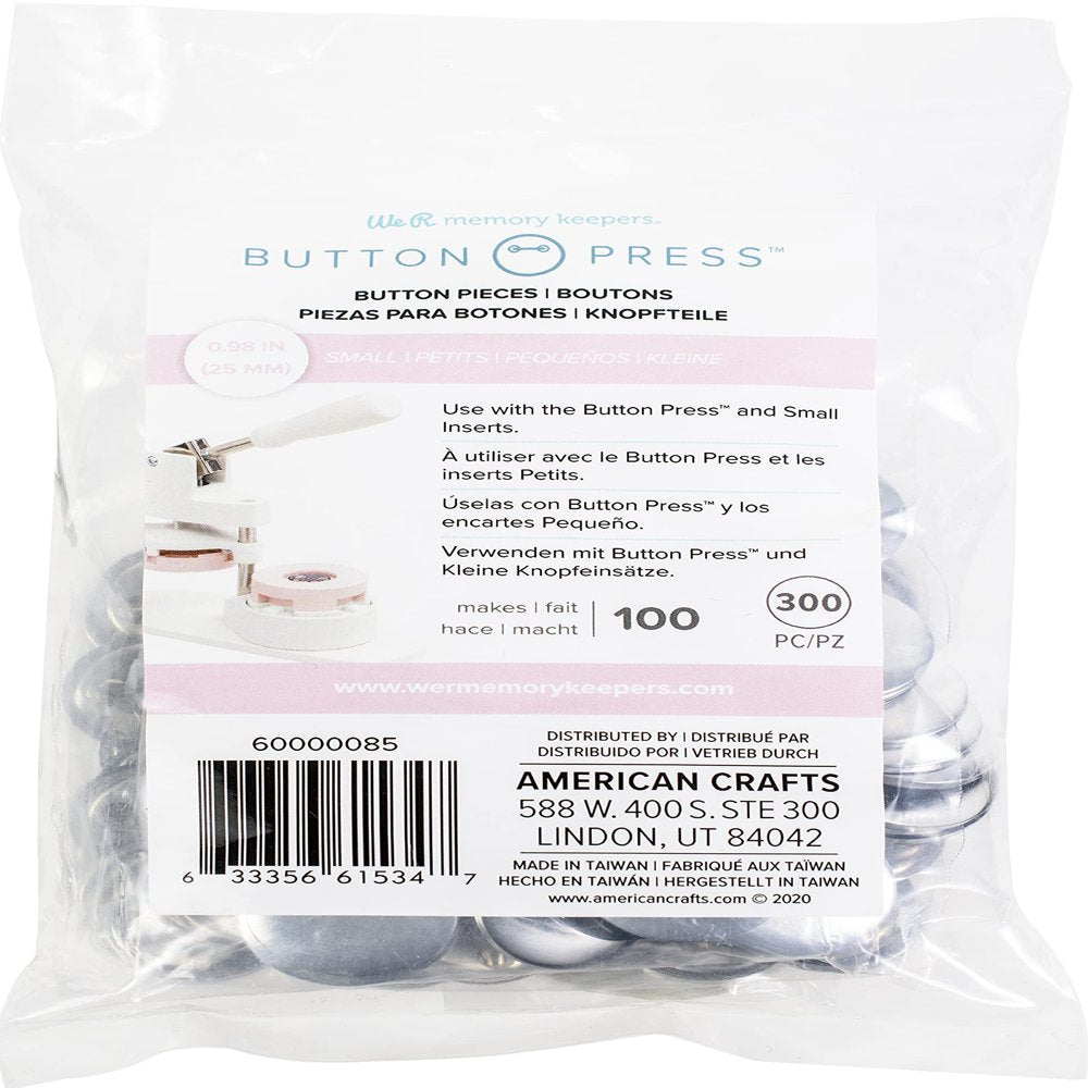 Button Press Bulk Refill Pack 100/Pkg-Small (25Mm)