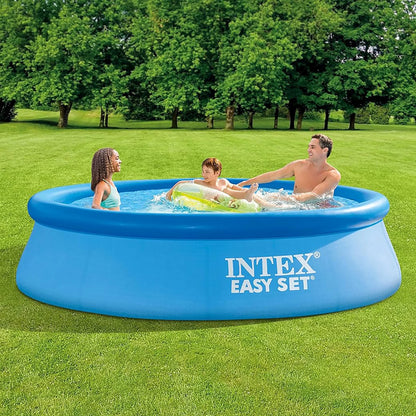 : : Easy Set Pool - 10' X 30" - Inflatable above Ground Swimming Pool, Puncture-Resistant Material, 1018 Gal Cap, Kids-Family Water Play, 28120EH