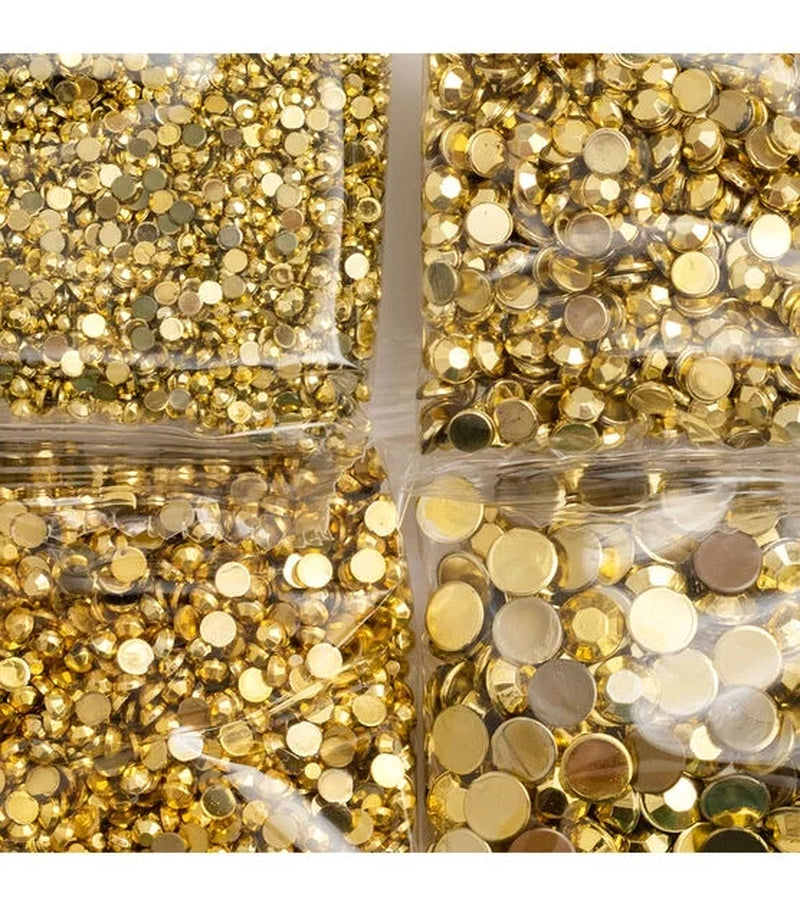 Acrylic Gems 2Oz - Gold - Variety Sizes