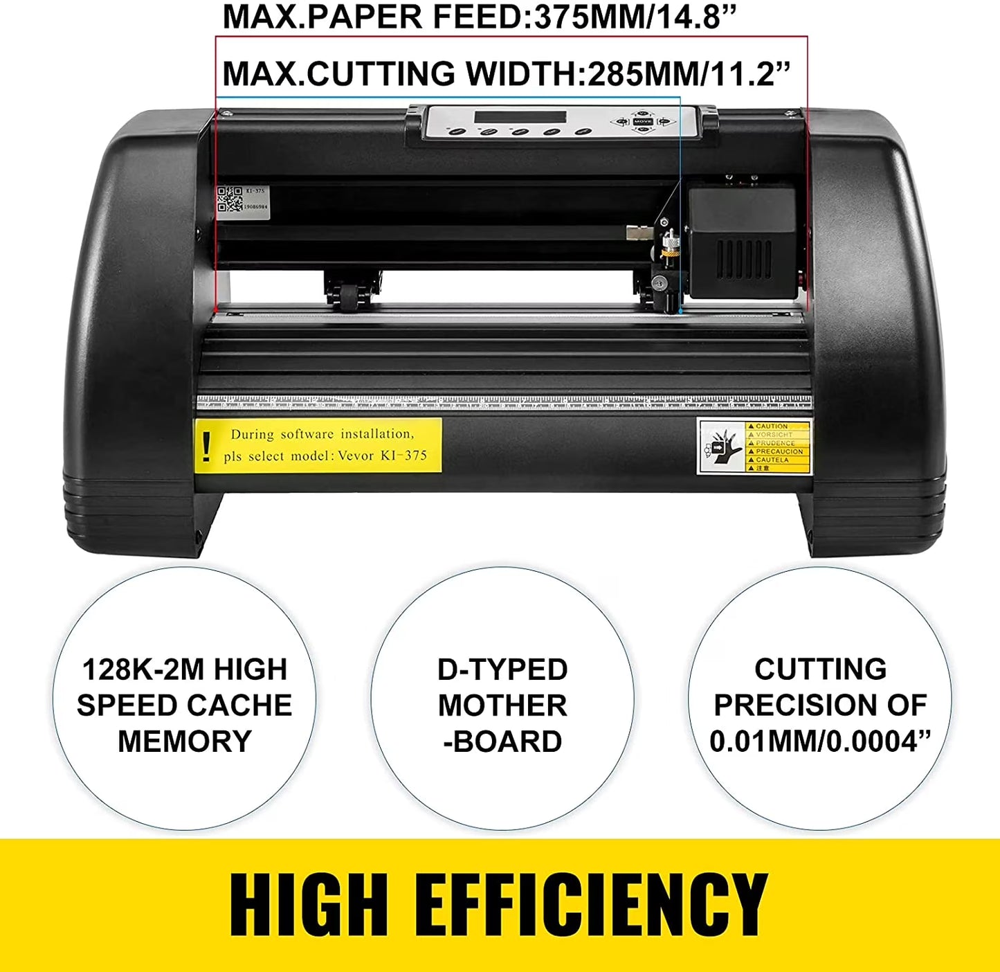 Vinyl Cutter Plotter Machine 14" Software Sign Making Machine 720Mm Paper Feed Vinyl Cutter Plotter with Stand (14" 3 ,Easy to Use