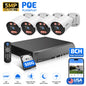 5MP Poe Security Camera System Outdoor, AI Detection, 4CH NVR with 500GB HDD