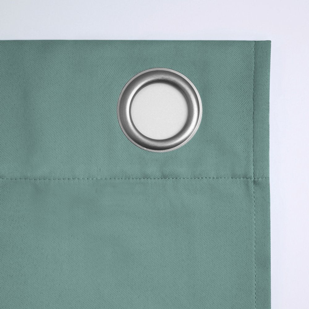 Blackout Energy Efficient Grommet Single Curtain Panel, 40"X84", Aqua