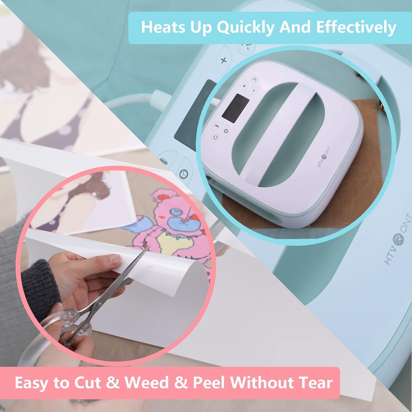 Sublimation HTV for Dark Fabric/Light Fabric 12" X 5FT Matte and Glossy