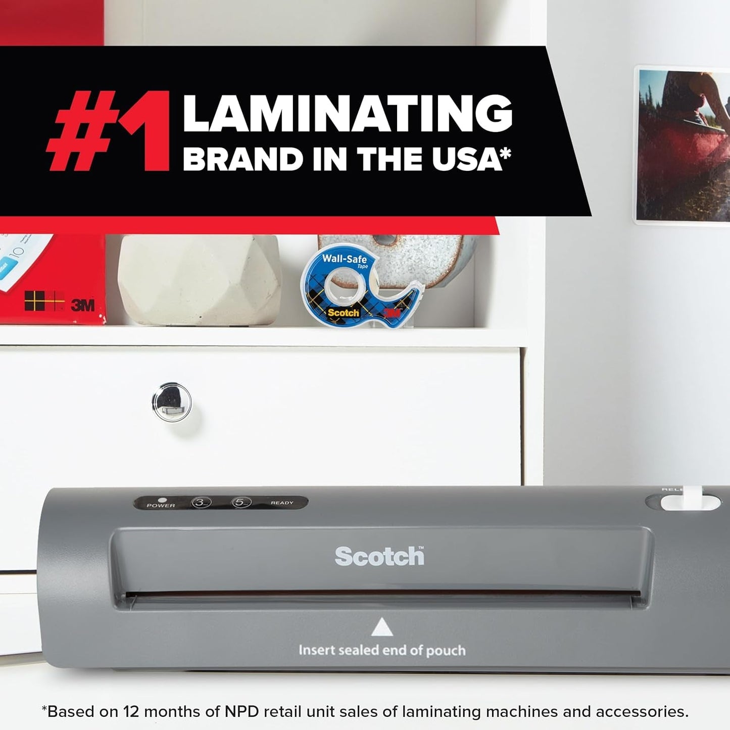 Scotch Thermal Laminator, 2 Roller System for a Professional Finish, Use for Home, Office or School, Suitable for Use with Photos (TL901X)