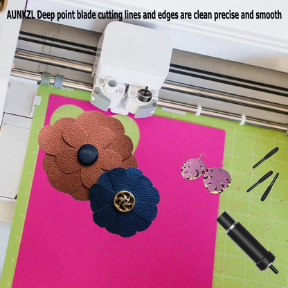Deep Cut Housing +5 Pcs Deep-Point Blade,  Replacement Deep Cut Blade Suitable for Explore Air One/Air/Air 2/ Air 3 / Maker/Maker 3 Cut Materials up to 1.5Mm Thickness, for Personalized Crafts