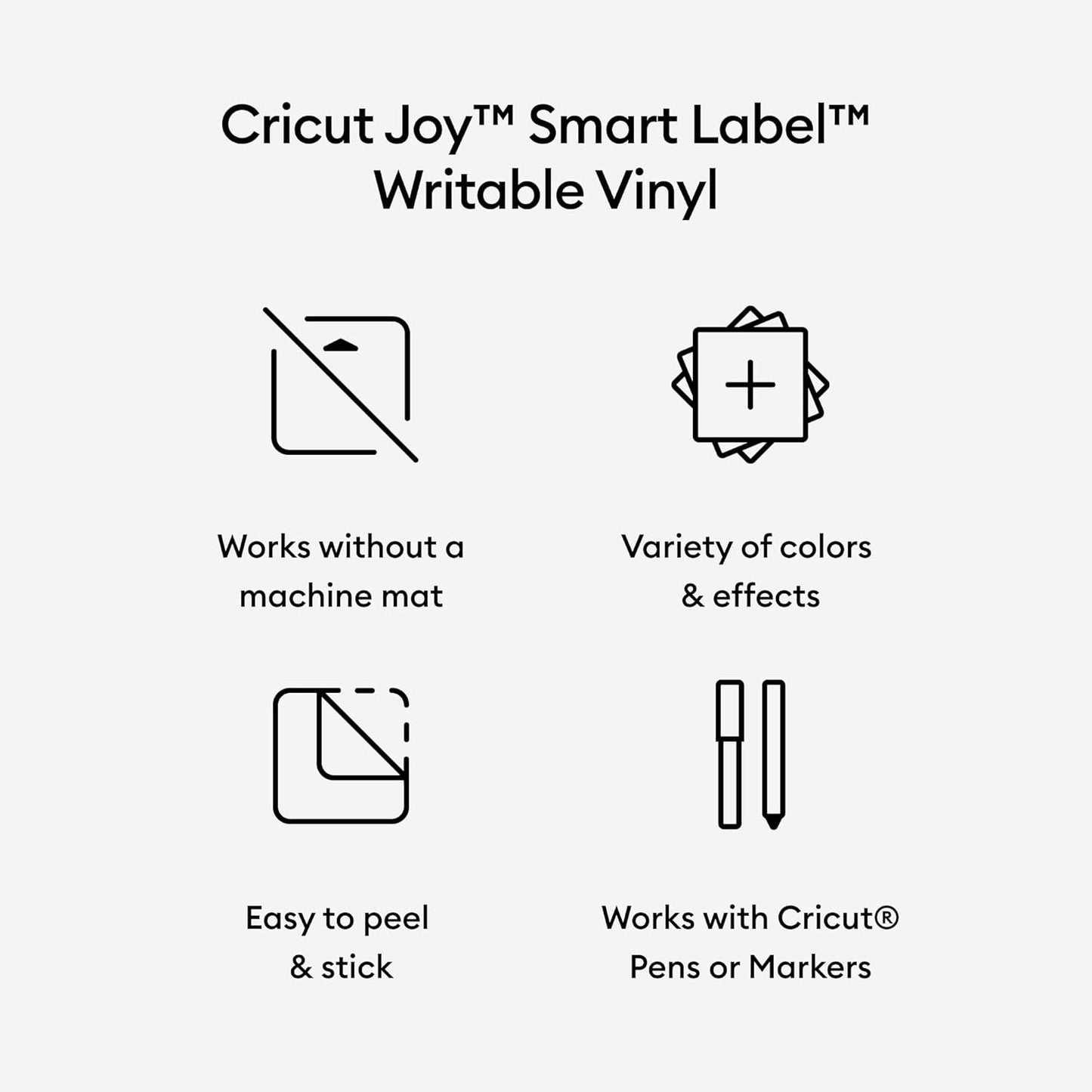 Cricut Joy Smart Label Writable Vinyl - Permanent, Silver Holographic