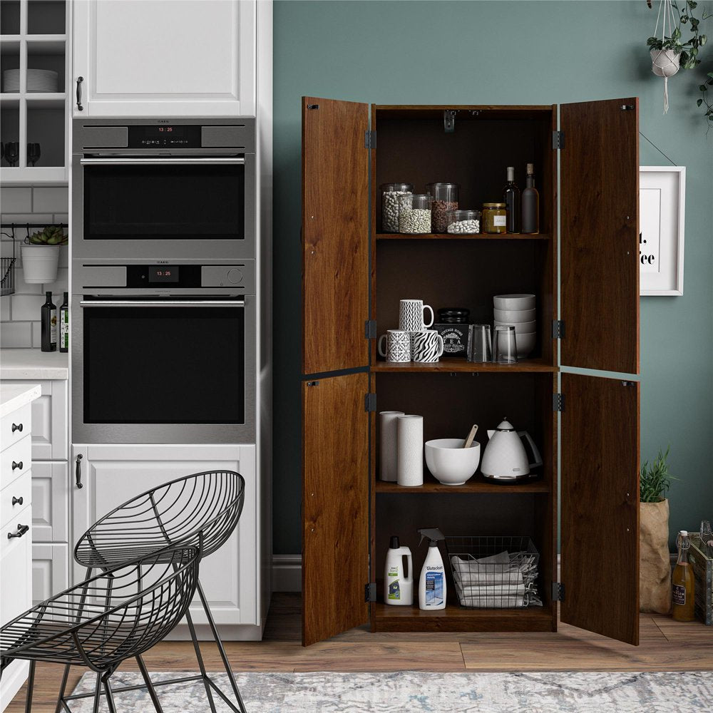 4-Door 5' Storage Cabinet, Espresso