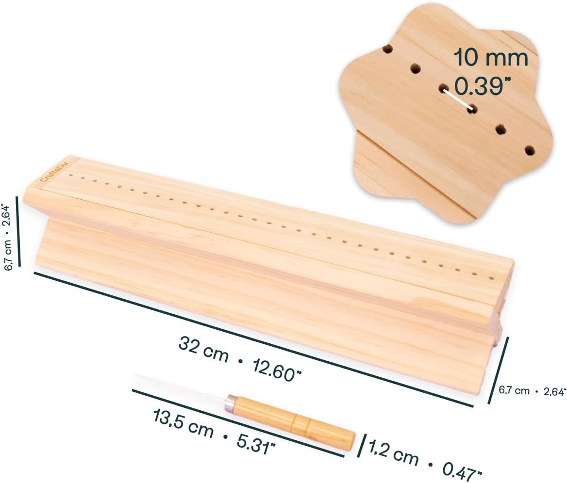 Craftelier - Book Binding Cradle Kit with Awl Tool, Wax Threads for Book Binding and Needles - for Signatures, Journals & DIY Bookbinding Crafts