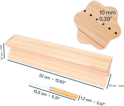 Craftelier - Book Binding Cradle Kit with Awl Tool, Wax Threads for Book Binding and Needles - for Signatures, Journals & DIY Bookbinding Crafts