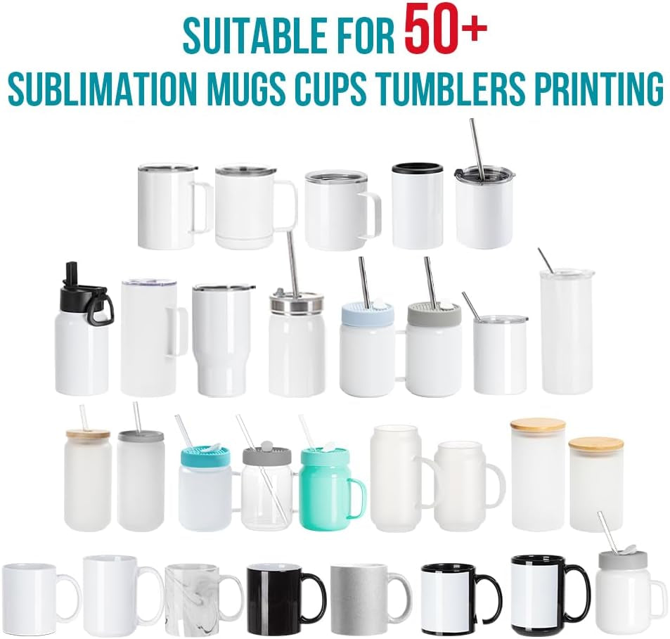 110 V Mini Mug Heat Press Machine Mint Green Tumbler Heat Press Machine Touch Screen for 11 OZ-15 OZ Sublimation Mugs 18 OZ Sublimation Glass Can,For Infusible Ink Sheets Sublimation Paper