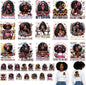 Dtf Transfers Ready to Press - 30Pcs Black Girls Iron on Transfers for Tshirts, Inspirational Quotes Iron on Decals Patches, African American Heat Transfer for DIY Clothes Jeans Bags Hats