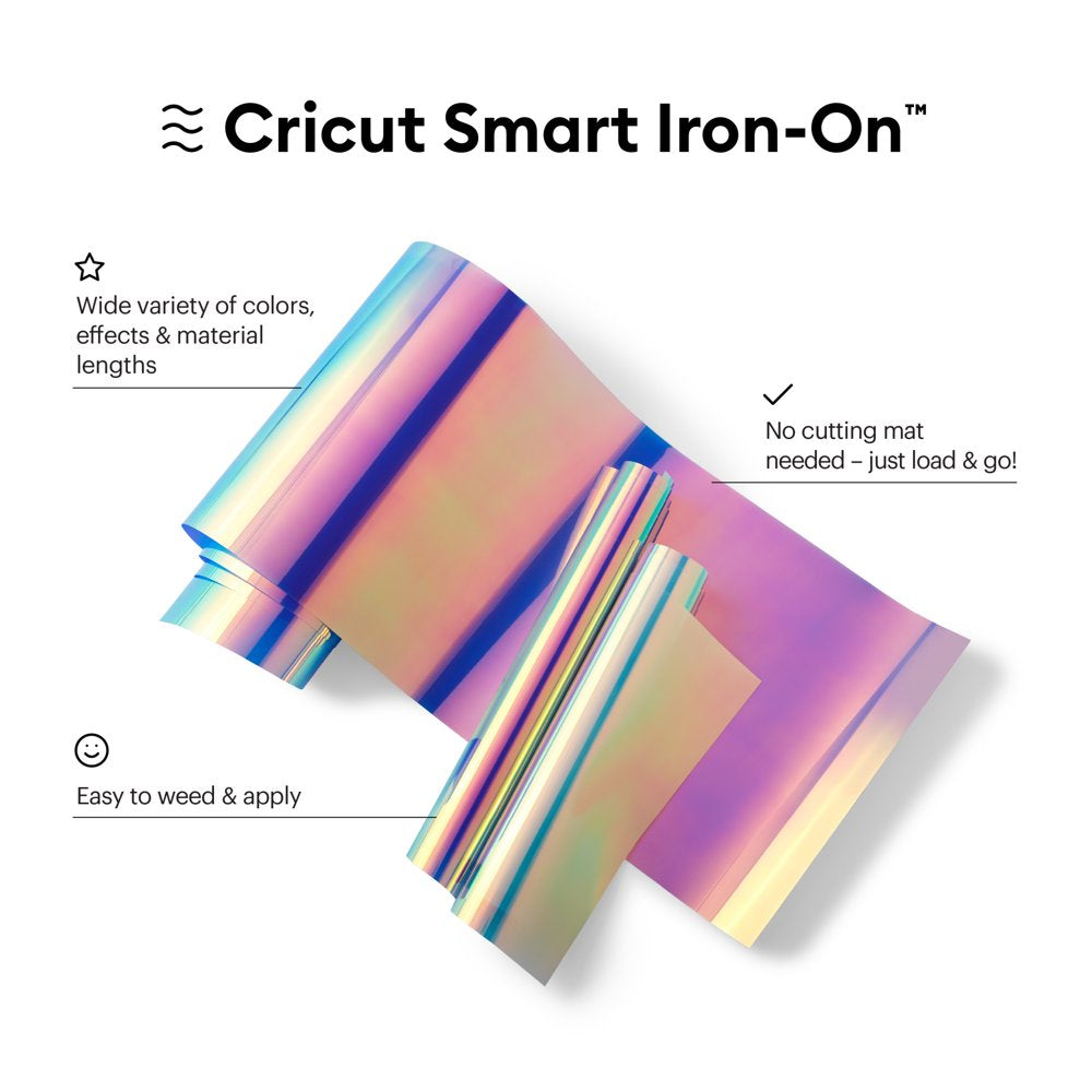 ® Smart Iron-On™ Vinyl Holographic(3 Ft) - Blue, 13" X 36"