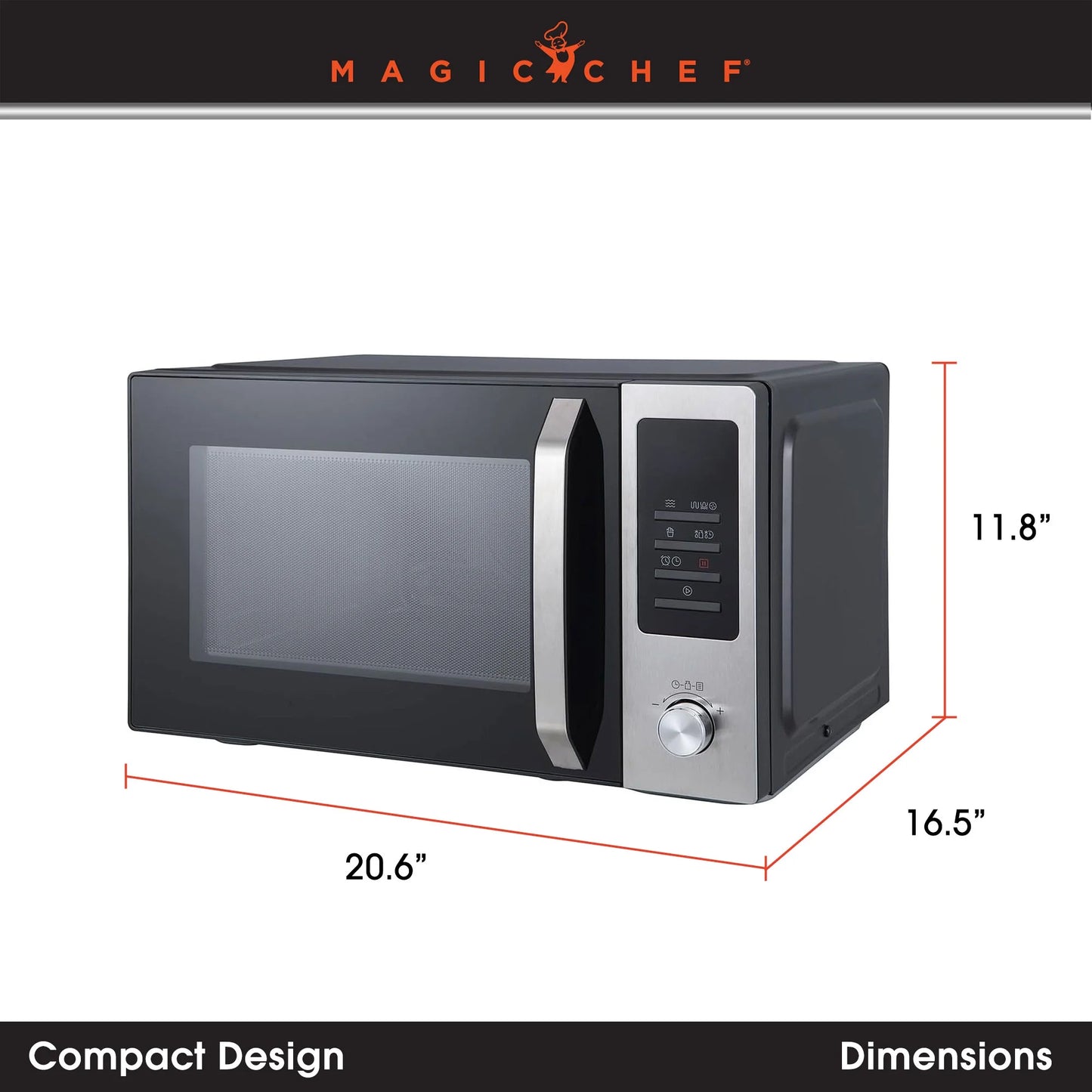 1 Cu Ft Countertop Microwave Oven in Multicolored