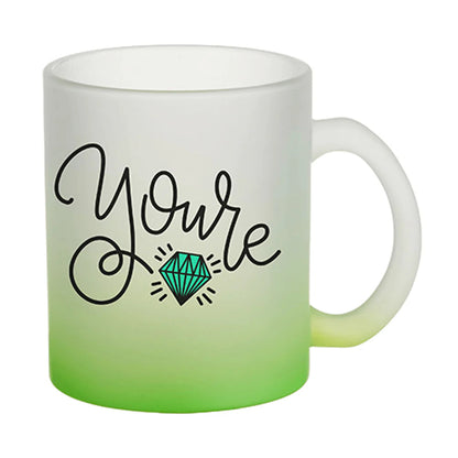 HPN Sublicraft 11 Oz. Color Gradient Sublimation Glass Mug - 12 per Case