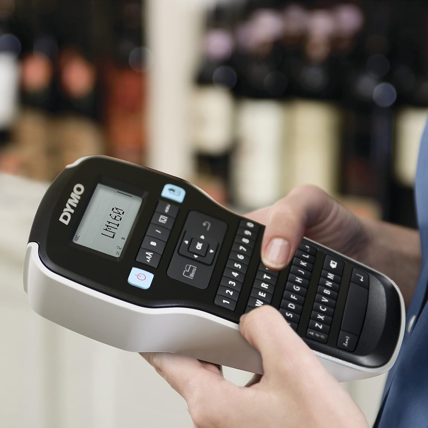 Labelmanager 160 Portable Label Maker Bundle, Easy-To-Use, One-Touch Smart Keys, QWERTY Keyboard, Large Display, for Home & Office Organization, Includes 3 D1 Label Cassettes