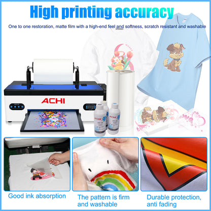 A3 DTF Roll Printer Direct to Film for T-Shirt Epson1390 Head 500Ml DTF INK US