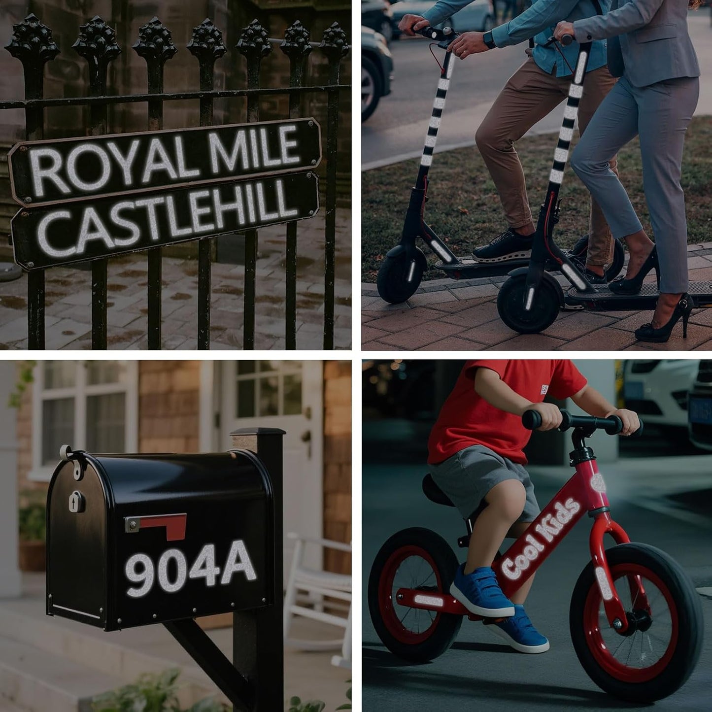 Black Reflective Chrome Adhesive Vinyl Flashlight Sensitive Vinyl for Crafts, Decals, Bikes, Motorcycles, Helmets, Mailbox, Reflective Tape, 1Ftx5Ft, Ink Black