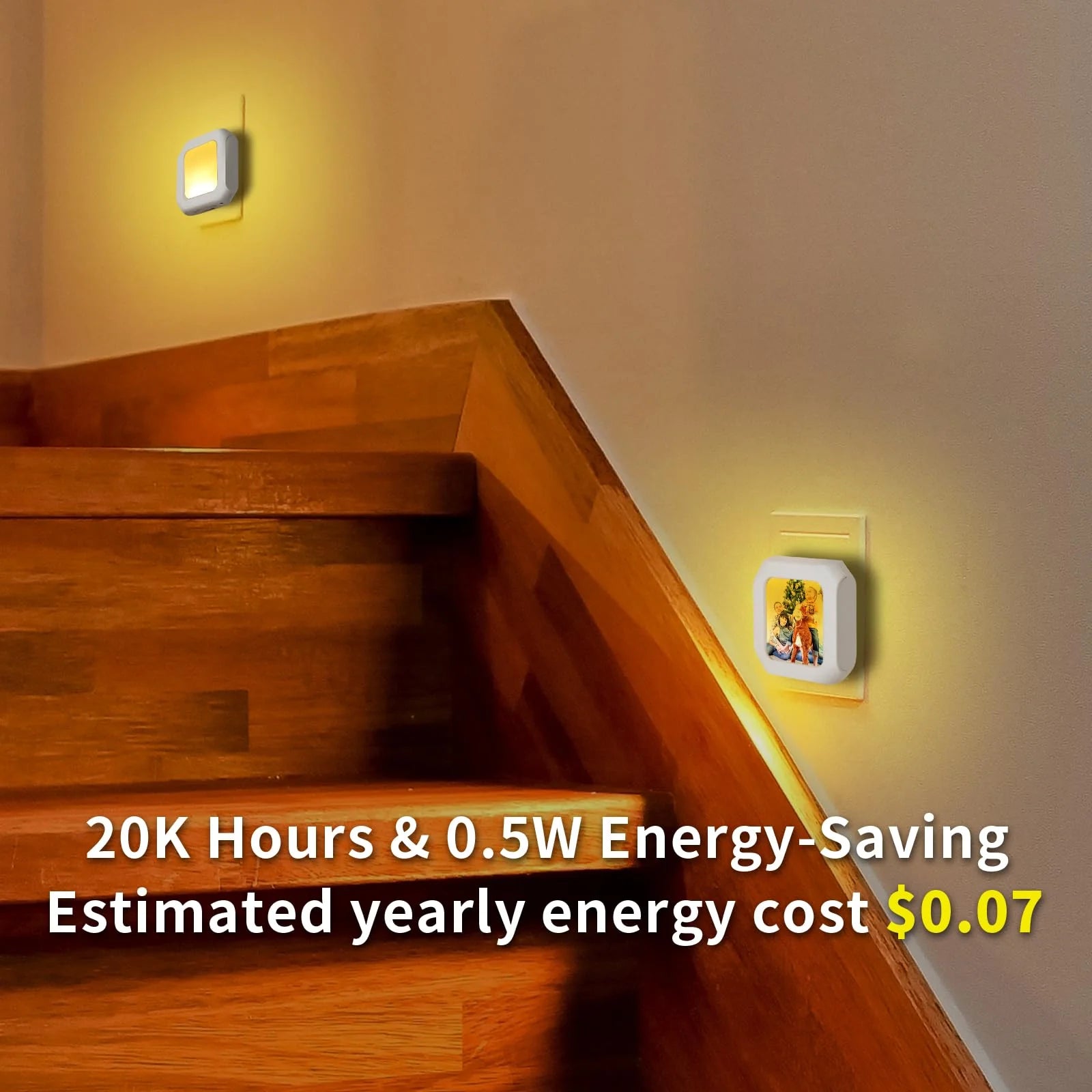 Sublimation LED Night Lights Blanks Plug into Wall White 12 Pack