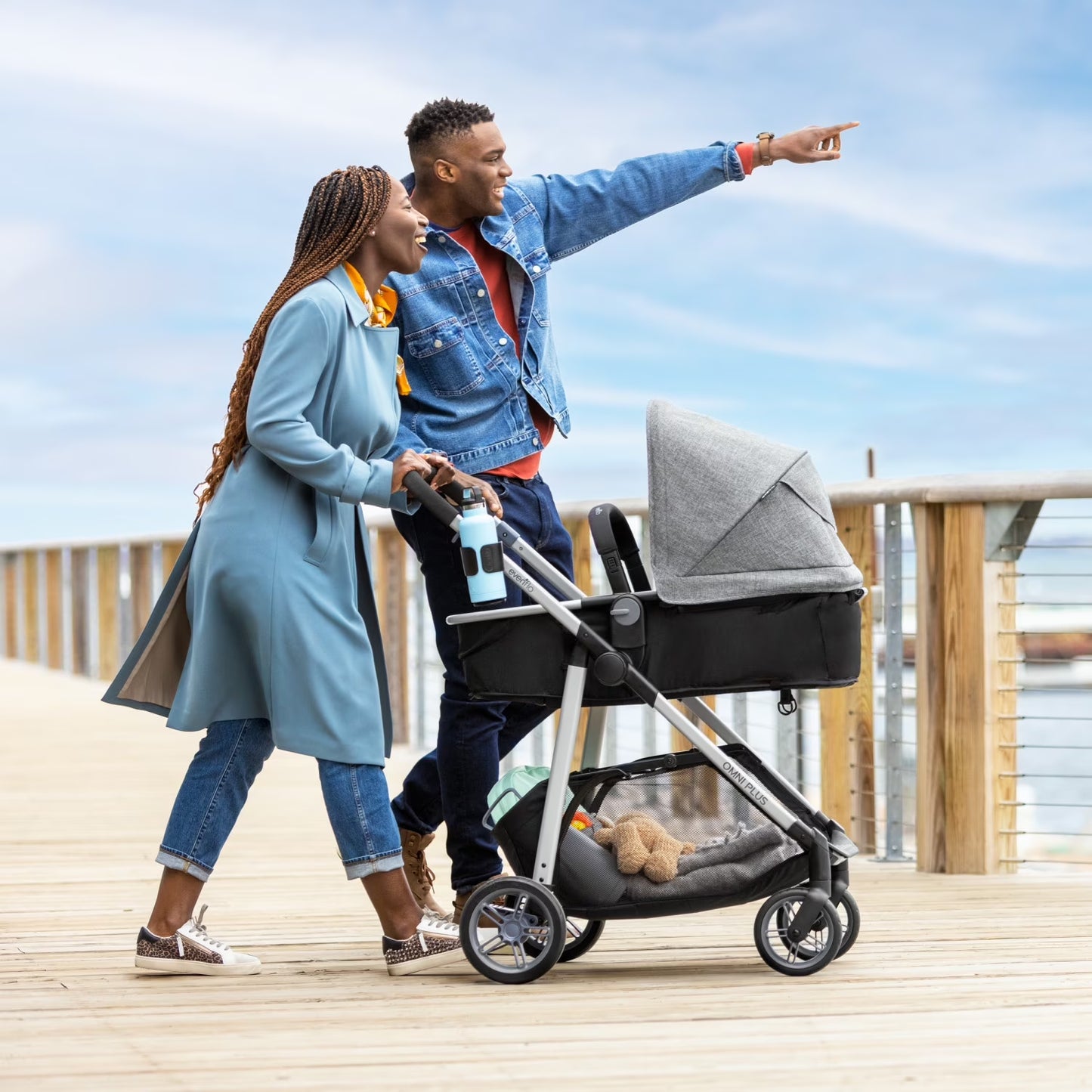 Evenflo Omni plus Travel System with Litemax Infant Car Seat, Shasta Pink