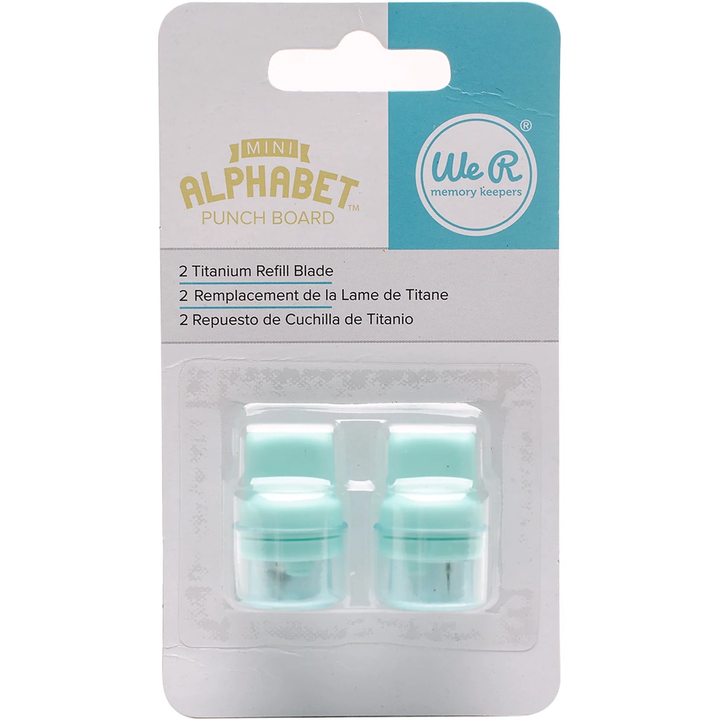 Mini Alphabet Punch Board Refill Blade: Titanium, 2 Pack