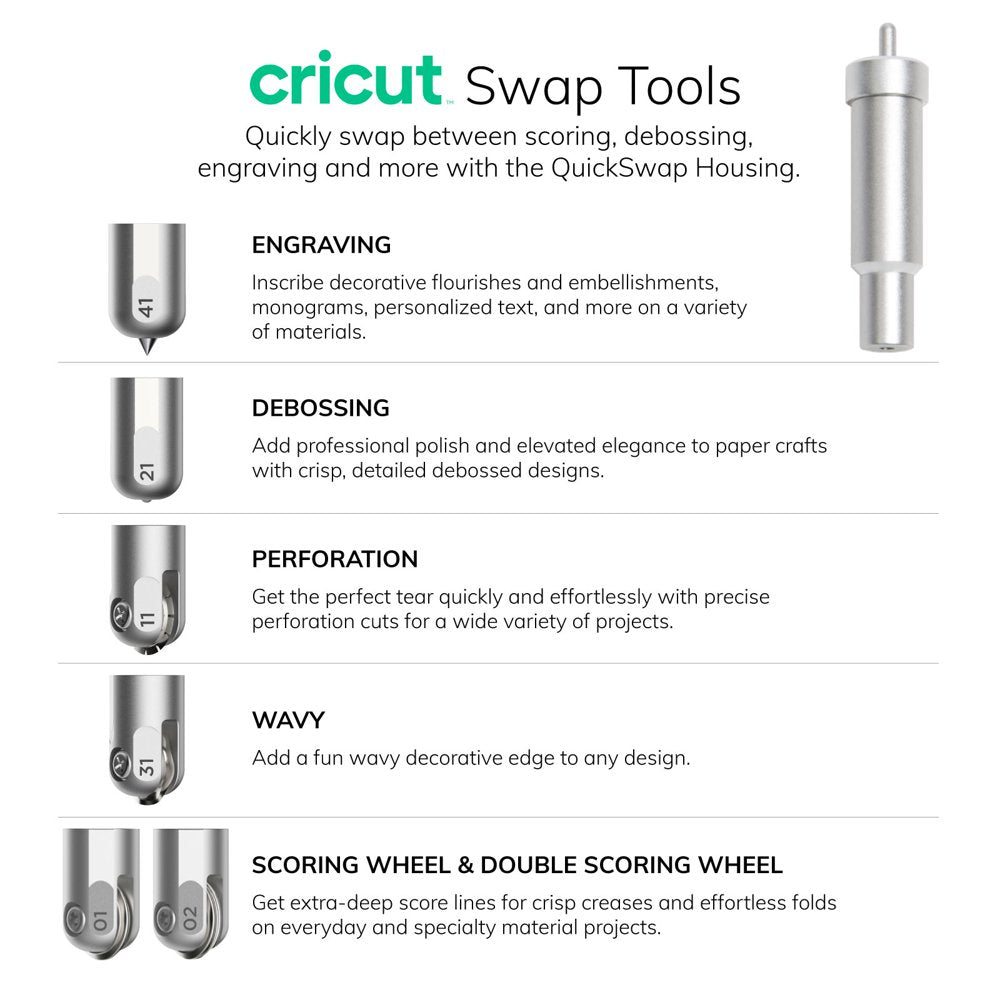 Maker Quickswap Housing with Debossing Tip, Scoring and Double Scoring Wheel Bundle