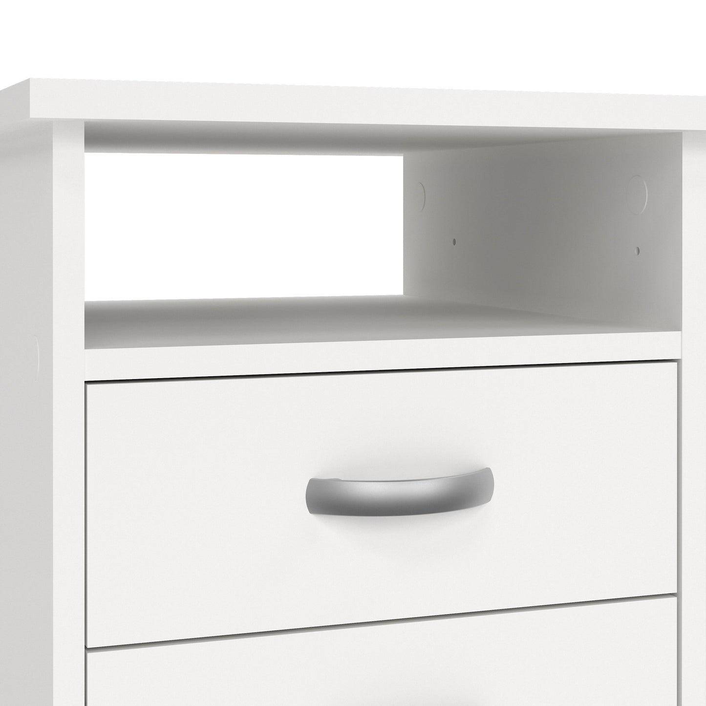 Walden 5 Drawer Office Desk with 1 Locking Drawer for Adults, White