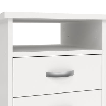 Walden 5 Drawer Office Desk with 1 Locking Drawer for Adults, White