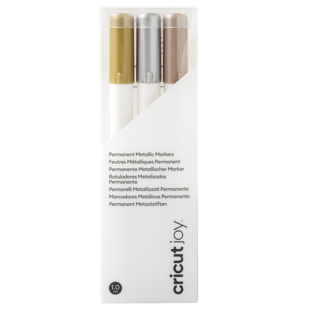 Joy Permanent Metallic Markers 1.0 Mm, Gold/Silver/Copper (3 Count), 1.0 Mm