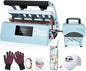 Tumbler and Hat Heat Press Machine, 2-In-1 Combo Machine for Cup and Cap with Gloves and High Temp Heat Resistant Tape for 11Oz-30Oz Sublimation Tumbler and All Caps, Blue