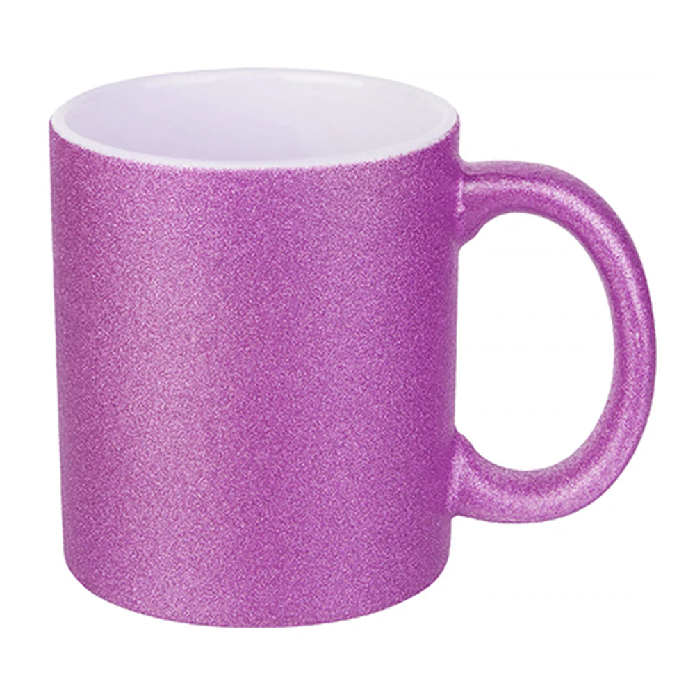 HPN Sublicraft 11 Oz. Glitter Sublimation Ceramic Mug - 12 per Case