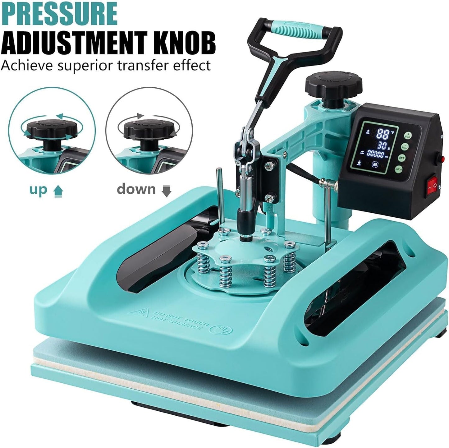 15"X15" 5 in 1 Heat Press Machine Digital Transfer Sublimation T-Shirt Mug Hat