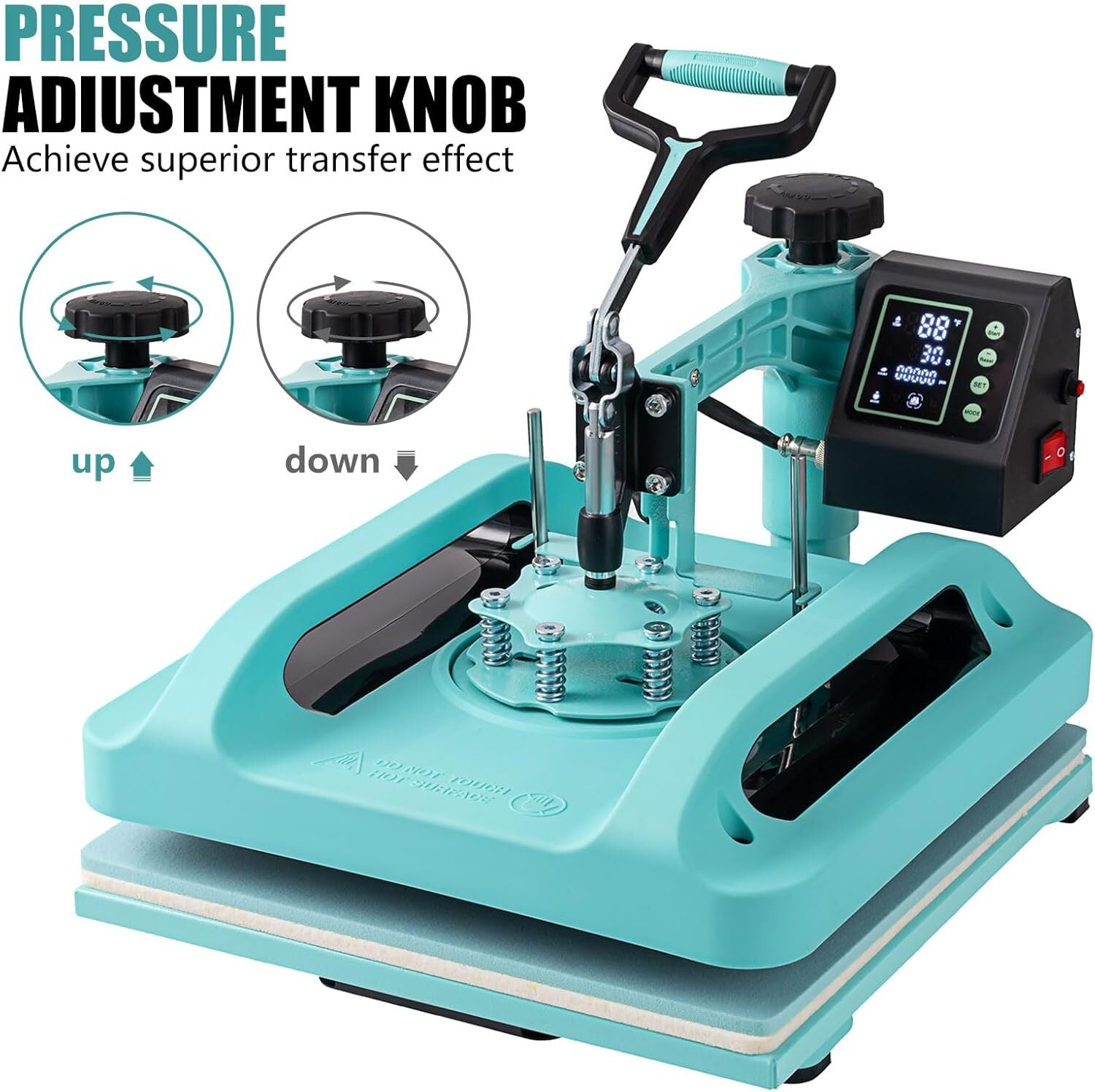 15"X15" 5 in 1 Heat Press Machine Digital Transfer Sublimation T-Shirt Mug Hat