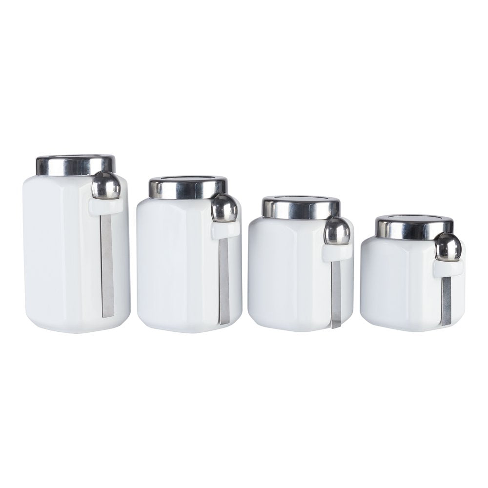 4-Piece Canister Set, Arctic White