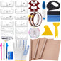 Sublimation Shirts Tool Kits 66 Pcs Shirt Measure Ruler Set Reusable round Neck and V-Neck Alignment T-Shirt Guide Ruler Teflon Sheet for Heat Press 12 X 16In Heat Resistant Tape